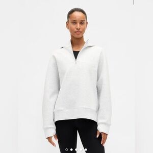 NWT GAP GapFit Oversized Quarter-Zip Hoodie size M